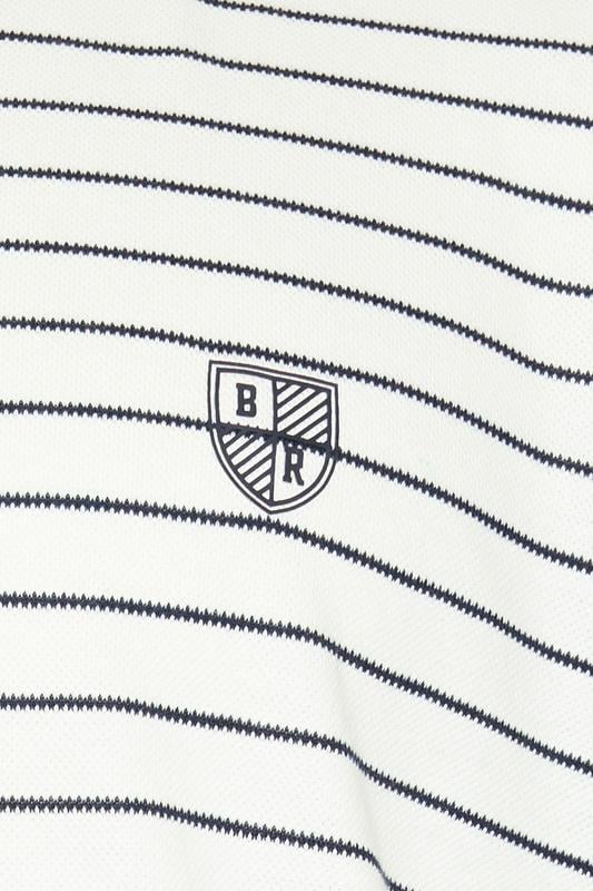 BadRhino Big & Tall Off-White Extra Long Stripe Pique T-Shirt | BadRhino 8