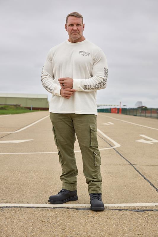 Men's  BadRhino Big & Tall Olive Green Cargo Trousers