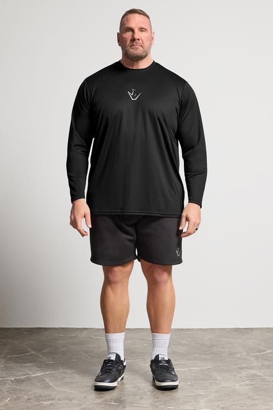 IronRhino Big & Tall Black Performance Long Sleeve T-Shirt | BadRhino 2