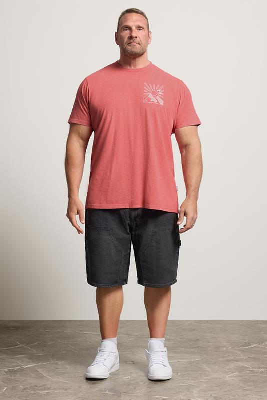 BadRhino Big & Tall Orange Mountain Graphic T-Shirt | BadRhino  1