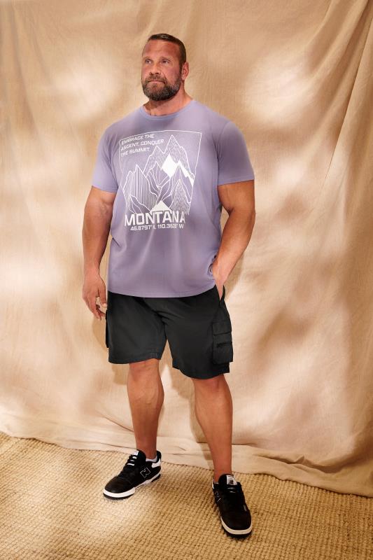BadRhino Big & Tall Purple 'Montana' T-Shirt | BadRhino 1