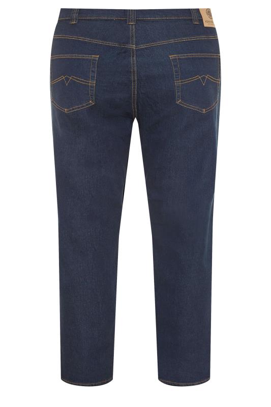 KAM Indigo Blue Regular Fit Stretch Jeans | BadRhino 4