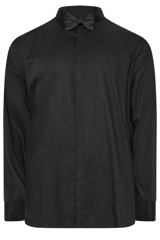 BadRhino Big & Tall Black Wing Collar Formal Shirt | BadRhino 3