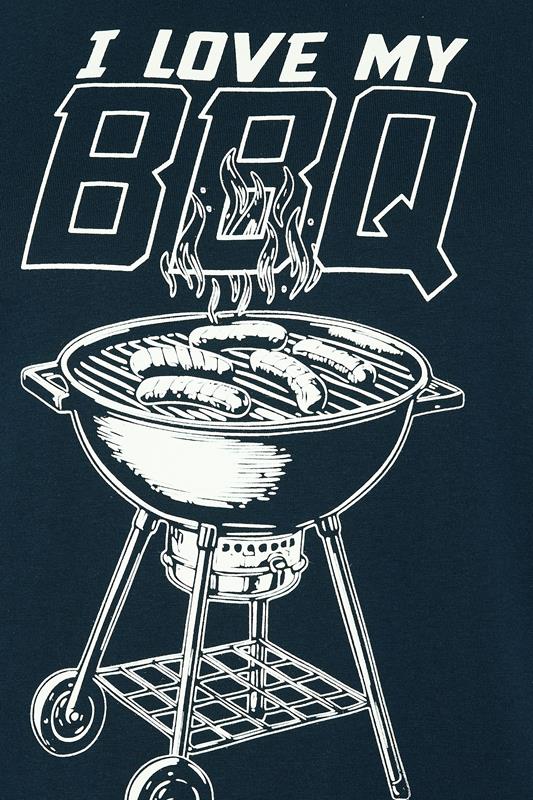 BadRhino Big & Tall Navy Blue Extra Long 'My BBQ' Graphic T-Shirt | BadRhino 7
