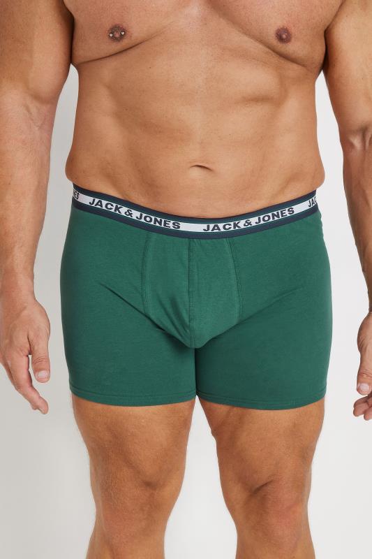 JACK & JONES Big & Tall Green & Grey 5 Pack Trunks | BadRhino 2