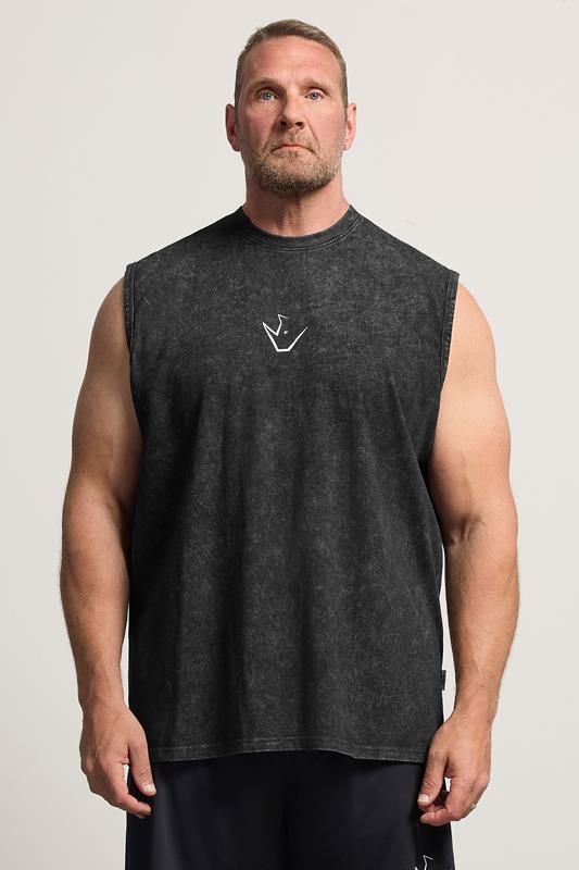  IronRhino Big & Tall Black Old English Vest