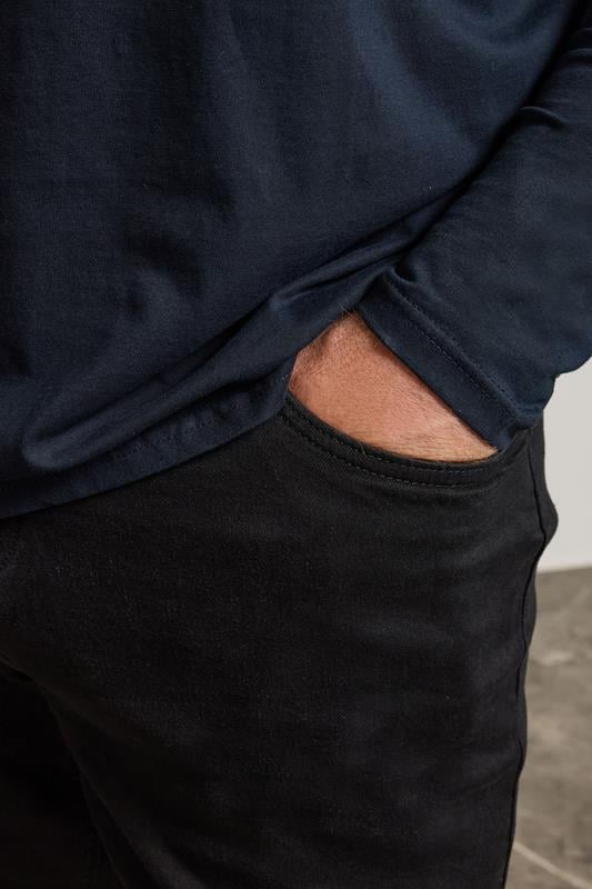 BadRhino Big & Tall Black Straight Leg Stretch Jeans | BadRhino 5