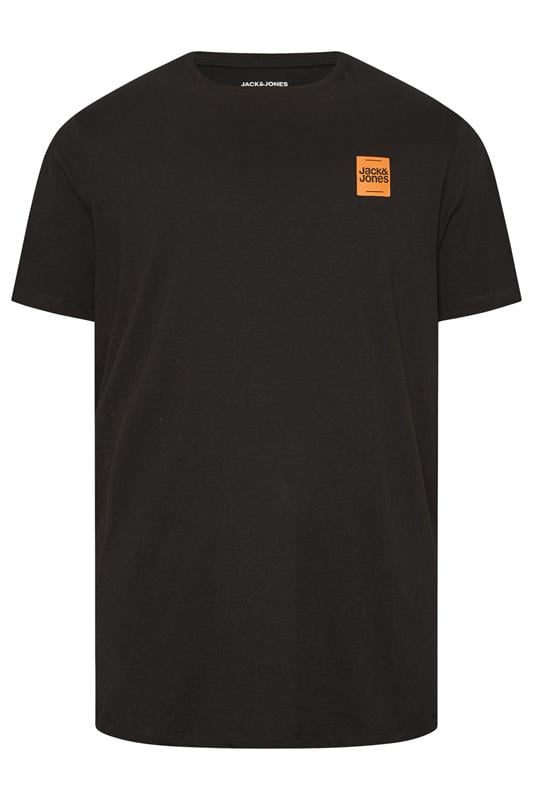 JACK & JONES Big & Tall Black Logo T-Shirt | BadRhino 1