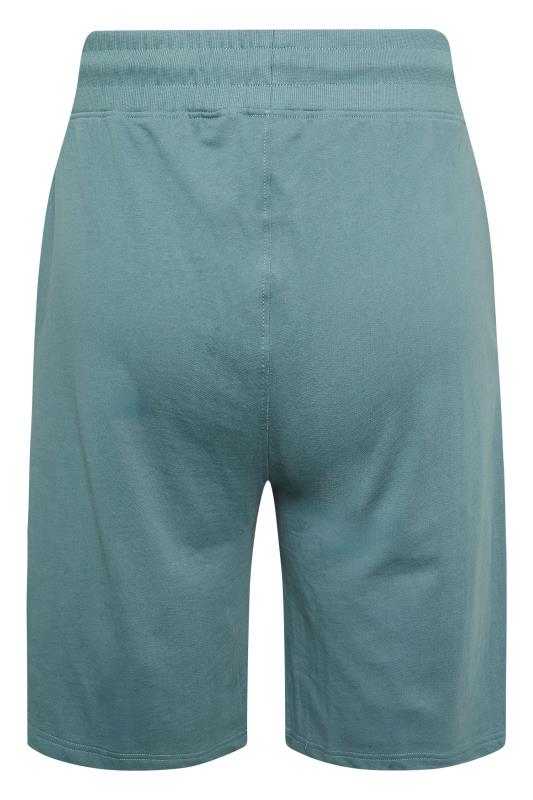 STUDIO A Big & Tall Blue Plain Jersey Shorts | BadRhino 4