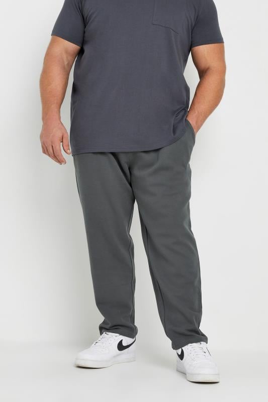 STUDIO A Big & Tall Dark Grey Joggers | BadRhino 1