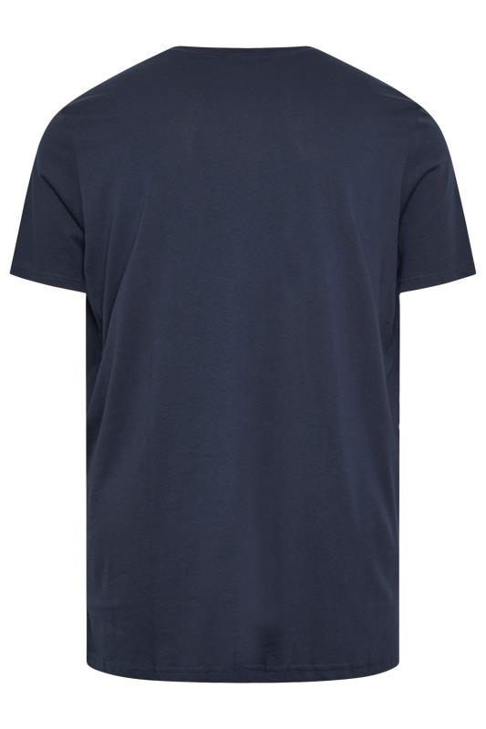 BEN SHERMAN Big & Tall Navy Core Stripe T-Shirt | BadRhino 4