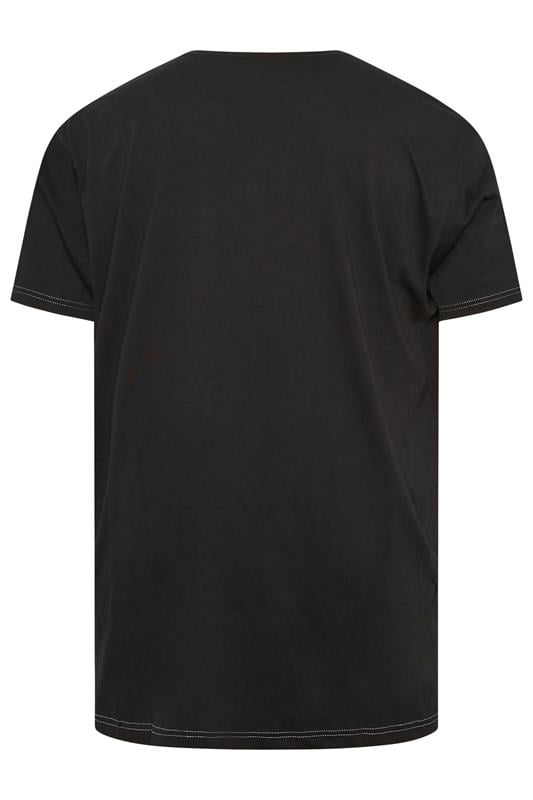 KAM Big & Tall Black Tokyo Print T-Shirt | BadRhino 4
