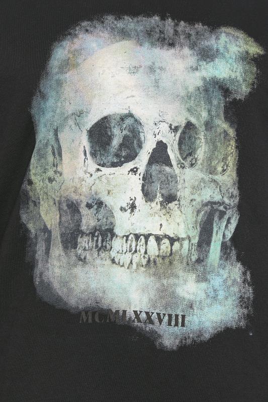 BadRhino Big & Tall Black Skull Print Sweatshirt | BadRhino 4