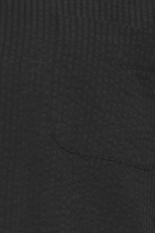 BadRhino Big & Tall Black Seersucker Short Sleeve Shirt | BadRhino 2