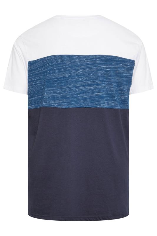 KAM Big & Tall Blue Cut & Sew T-Shirt | BadRhino 2