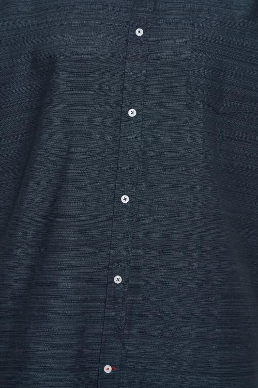BadRhino Big & Tall Navy Blue Cotton Slub Shirt | BadRhino 3