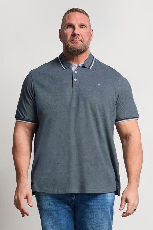 Men's  JACK & JONES Big & Tall Blue Mirage Polo Shirt