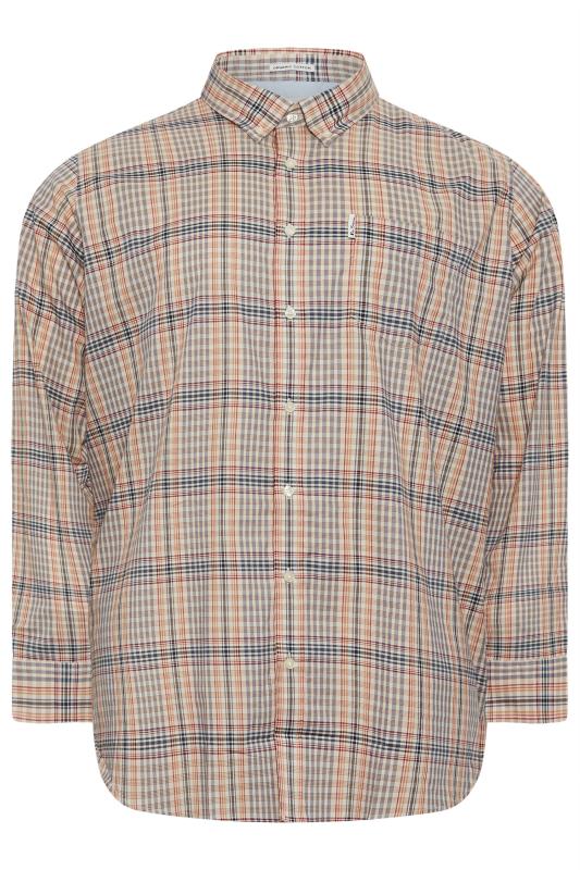 BEN SHERMAN Big & Tall Grey Multicolour Check Print Shirt | BadRhino 4