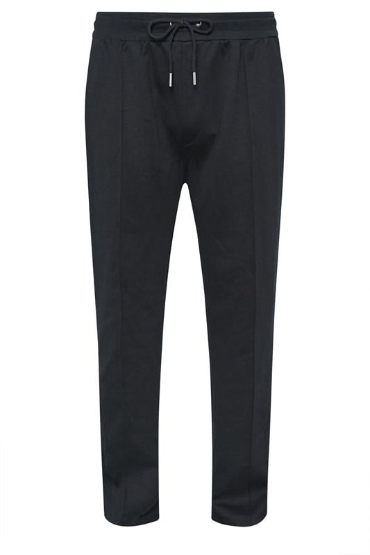D555 Big & Tall Navy Blue Couture Open Hem Joggers | BadRhino 1