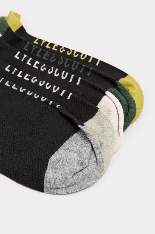 LYLE & SCOTT 5 PACK Black Heel & Toe Socks | BadRhino 2