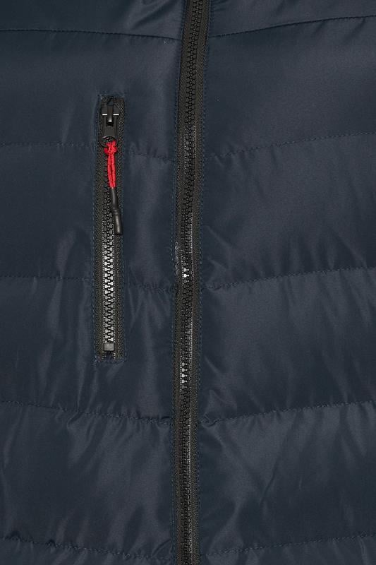D555 Big & Tall Navy Blue Sherpa Lined Puffer Jacket | BadRhino 3