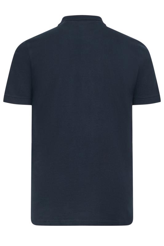 BadRhino Big & Tall Navy Blue Extra Long Core Polo Shirt | BadRhino 3