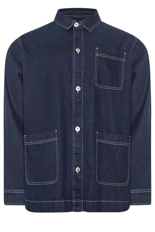 BadRhino Big & Tall Blue Chore Denim Shacket | BadRhino 7
