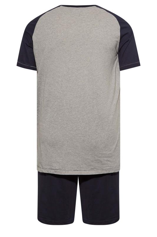 D555 Big & Tall Grey T-Shirt & Shorts Lounge Set | BadRhino 4