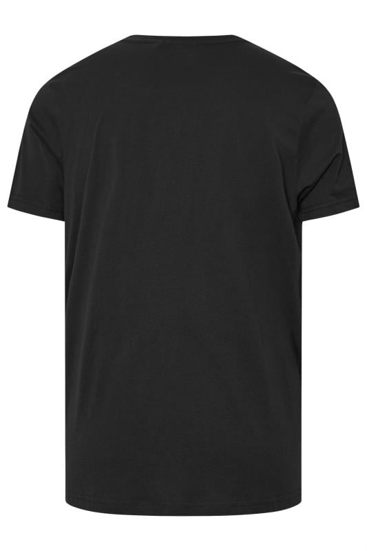 LAMBRETTA Big & Tall Black Vinyl Print T-Shirt | BadRhino 2