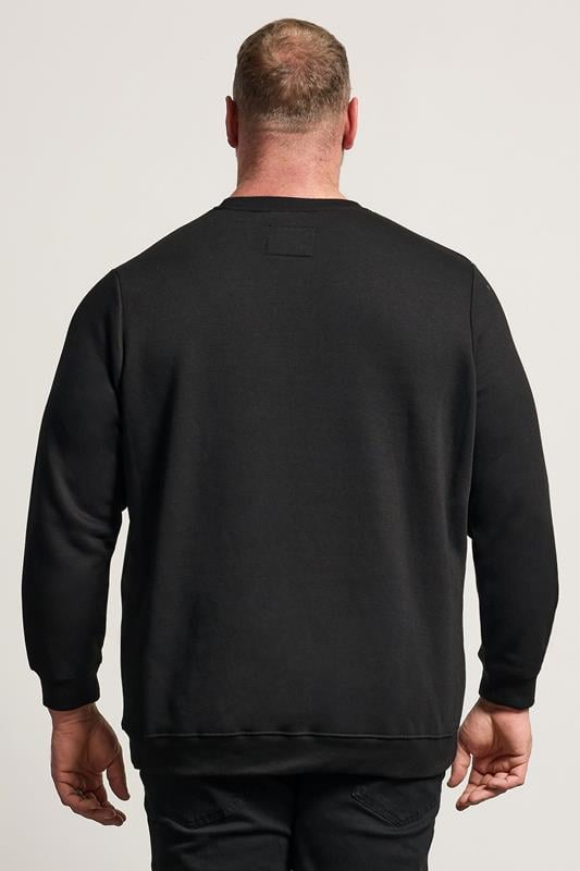 BadRhino Big & Tall Black Skull & Snake Graphic Sweatshirt | BadRhino 3