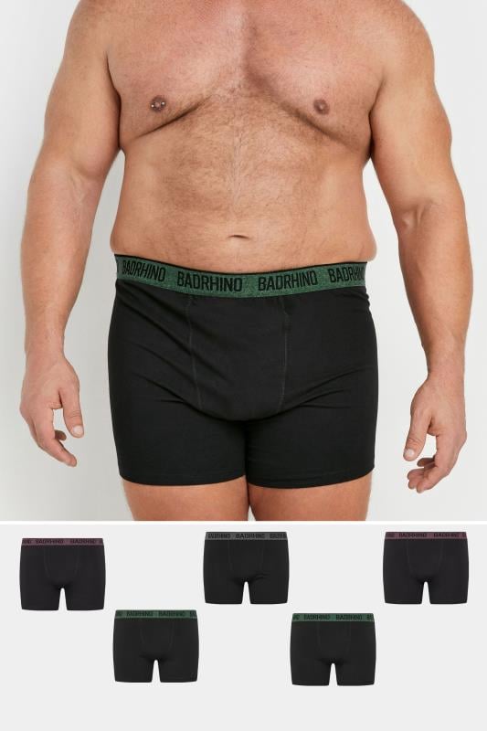 BadRhino 5 PACK Black Marl Waistband Trunks | BadRhino 1