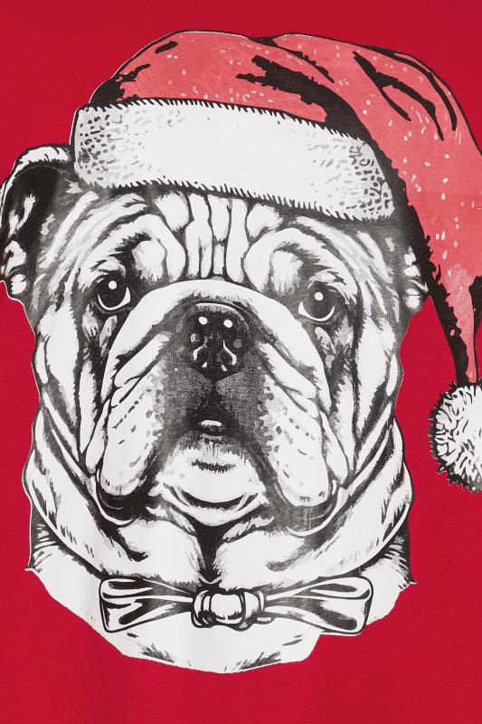 KAM Red Bulldog Santa Graphic Print T-Shirt | BadRhino 2