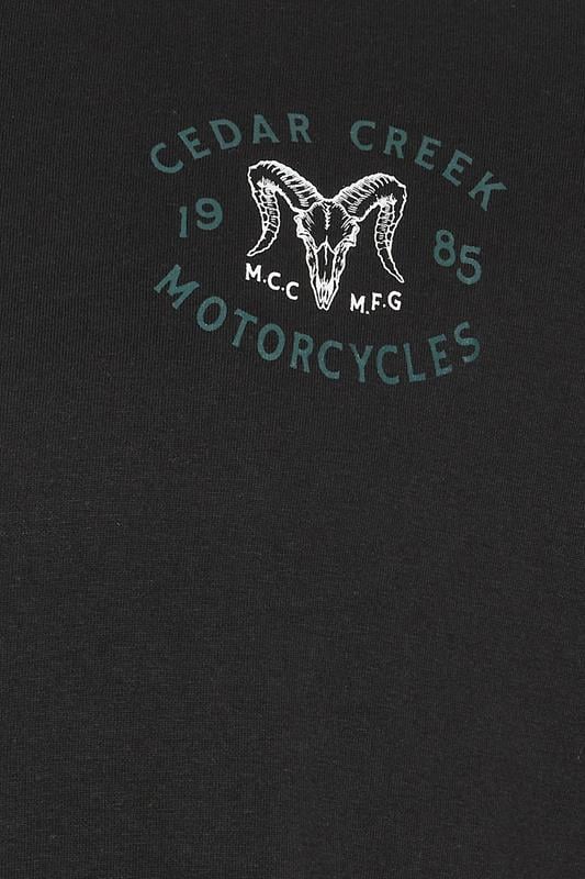 KAM Big & Tall Black 'Cedar Creek' Reverse T-Shirt | BadRhino 6
