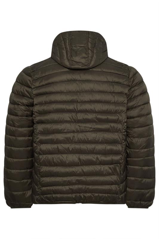 BLEND Big & Tall Brown Romsey Hooded Puffer Jacket | BadRhino 4