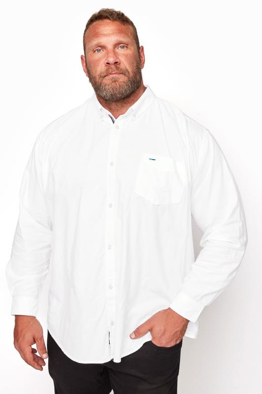 Men's  BadRhino Big & Tall White Long Sleeve Oxford Shirt