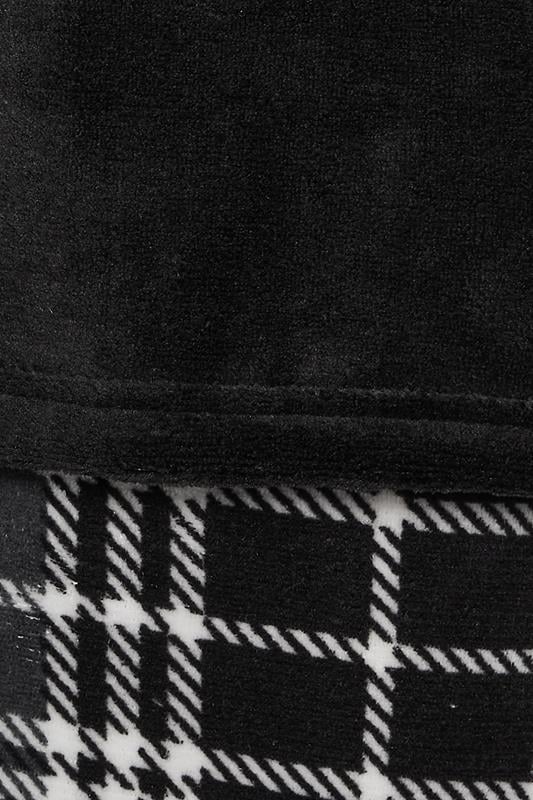BadRhino Big & Tall Black Check Fleece Lounge Set | BadRhino 3