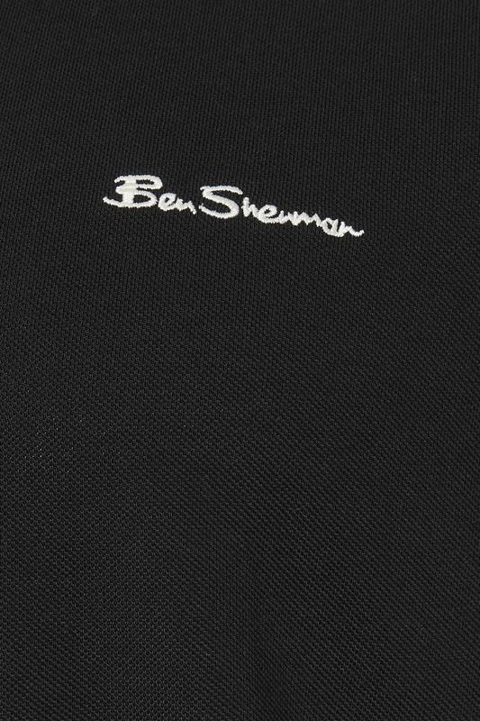 Ben Sherman Big & Tall Black Signature Pique Polo Shirt | BadRhino 3