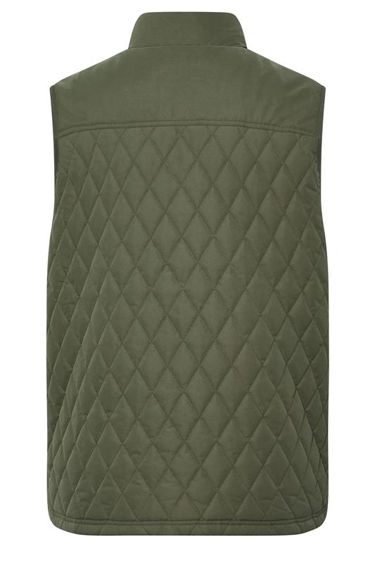 BadRhino Big & Tall Khaki Green Diamond Quilted Gilet | BadRhino 2