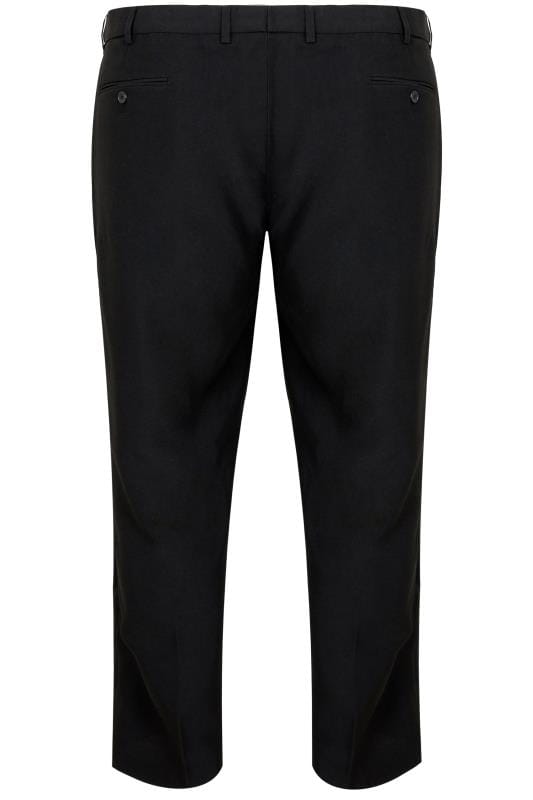 Men's Black Polyester Trousers | Double TWO
