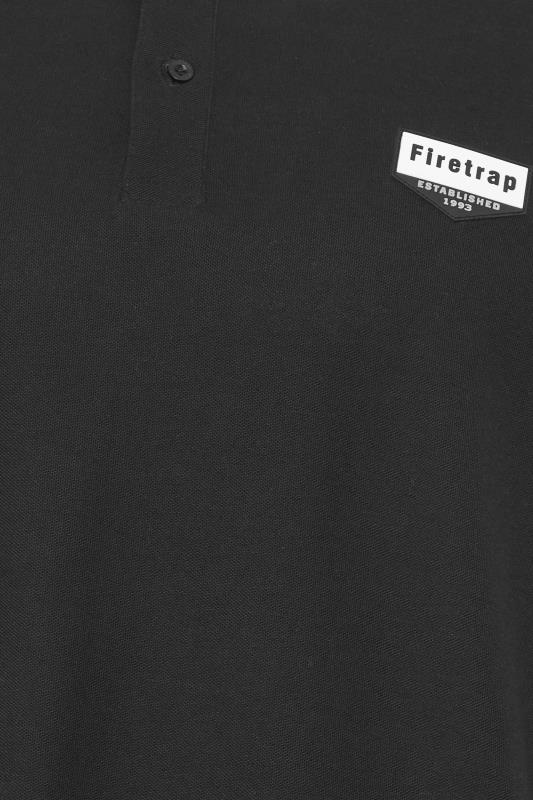 FIRETRAP Big & Tall Black Jersey Polo Shirt | BadRhino 2