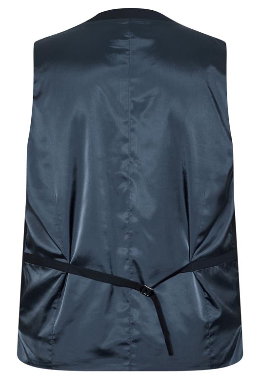 D555 Big & Tall Black Suit Waistcoat | BadRhino 5