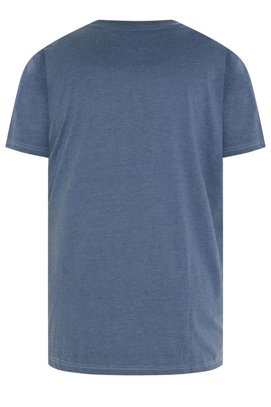 KAM Big & Tall Indigo Blue Brooklyn Motorbike Graphic Print T-Shirt | BadRhino 2