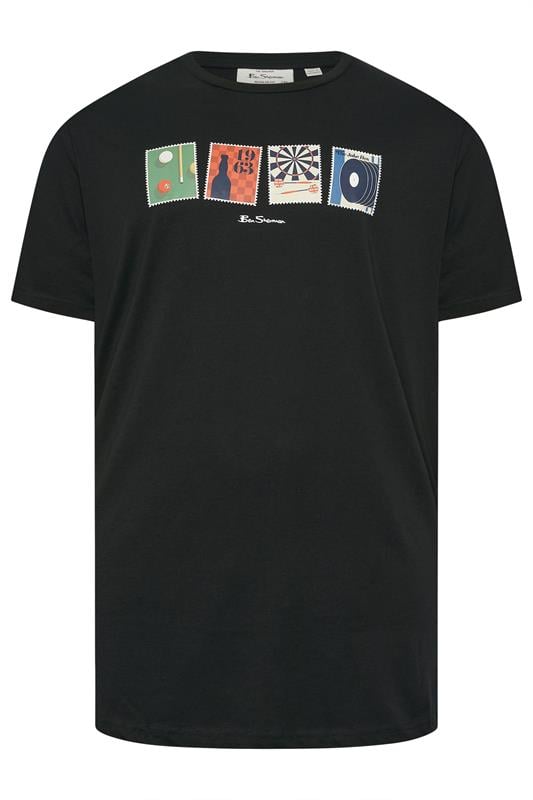 Ben Sherman Big & Tall Black Pub Graphic T-Shirt | BadRhino 1