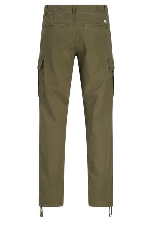 JACK & JONES Big & Tall Olive Green Cargo Style Trousers 4