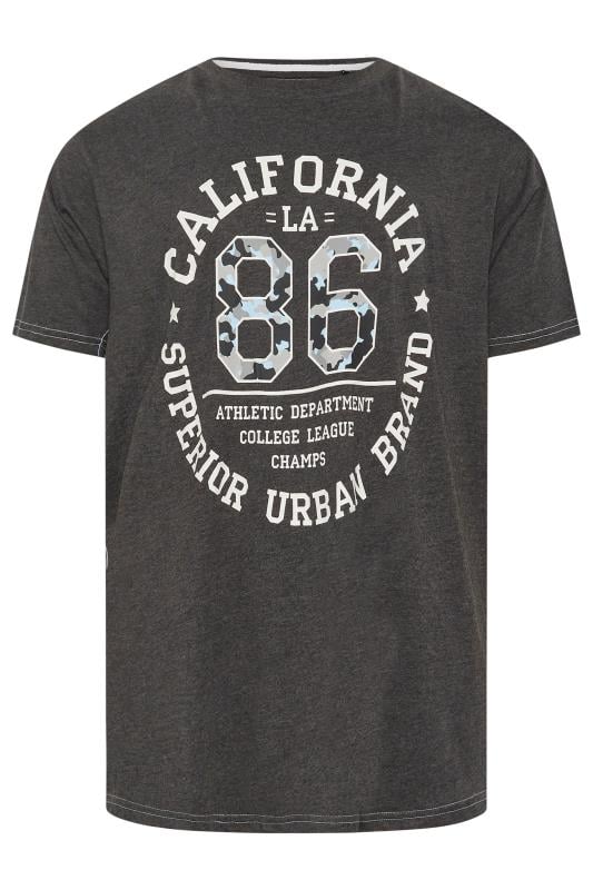 KAM Charcoal 'California 86' Graphic Print T-Shirt | BadRhino 3