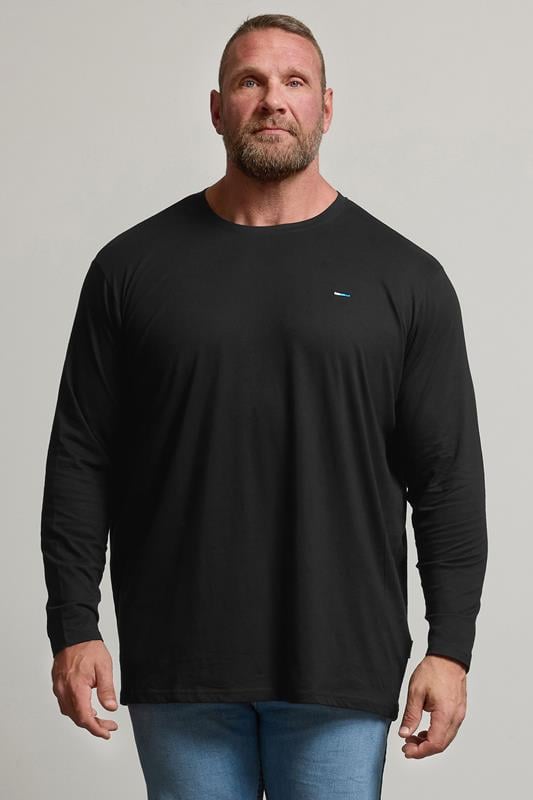 Men's  BadRhino Big & Tall Black Extra Long Core Long Sleeve T-Shirt