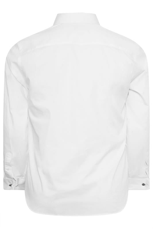 BadRhino Big & Tall White Long Sleeve Formal Shirt | BadRhino 4