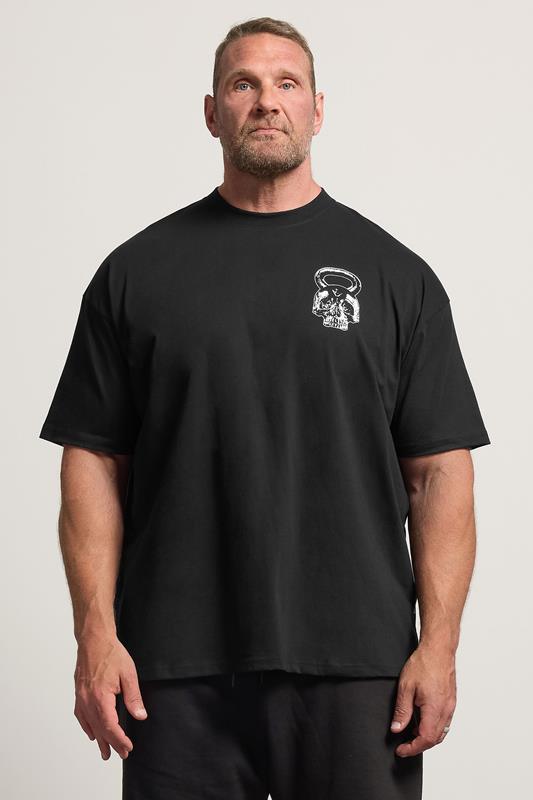  IronRhino Big & Tall Black Skull T-Shirt