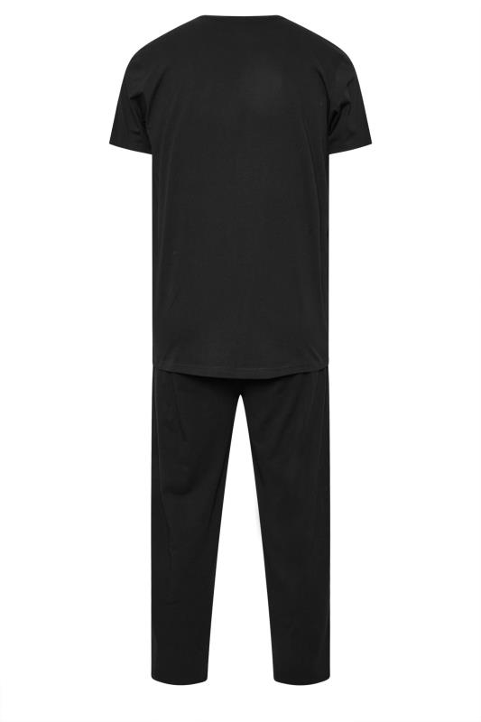 BadRhino Big & Tall Black Lounge Trouser & T-Shirt Set | BadRhino 8