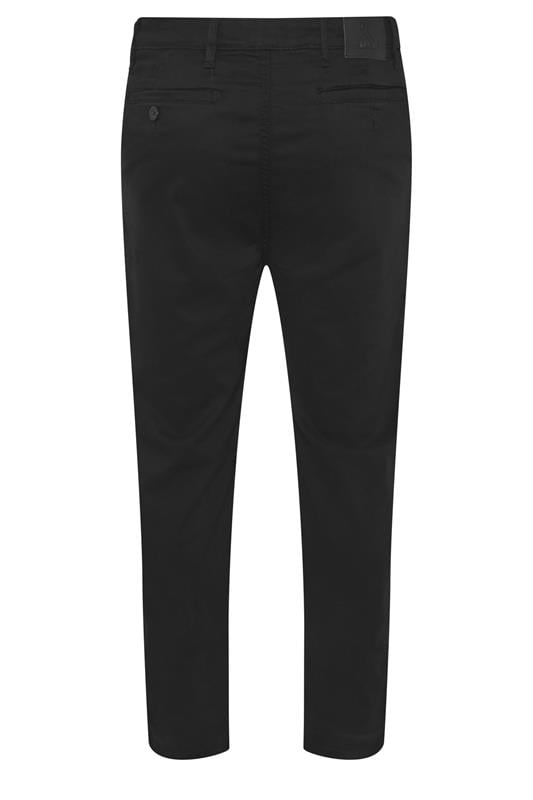 KAM Big & Tall Black Chino Trousers | BadRhino 4